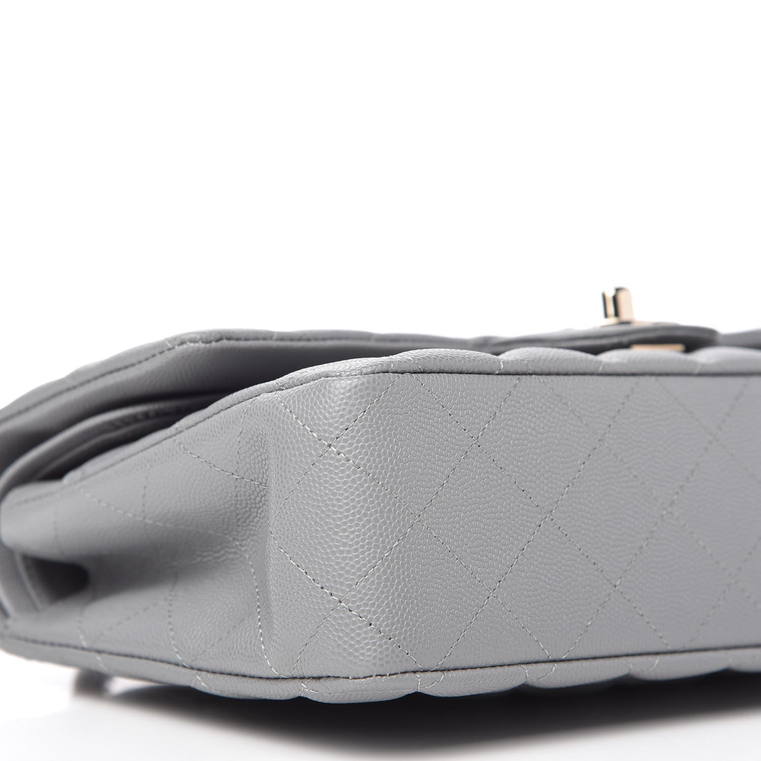 Chanel Caviar Quilted Medium Double Flap Grey 6 of 12