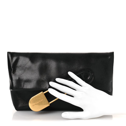 Burberry Grained Calfskin Pin Clutch Black 2 of 12