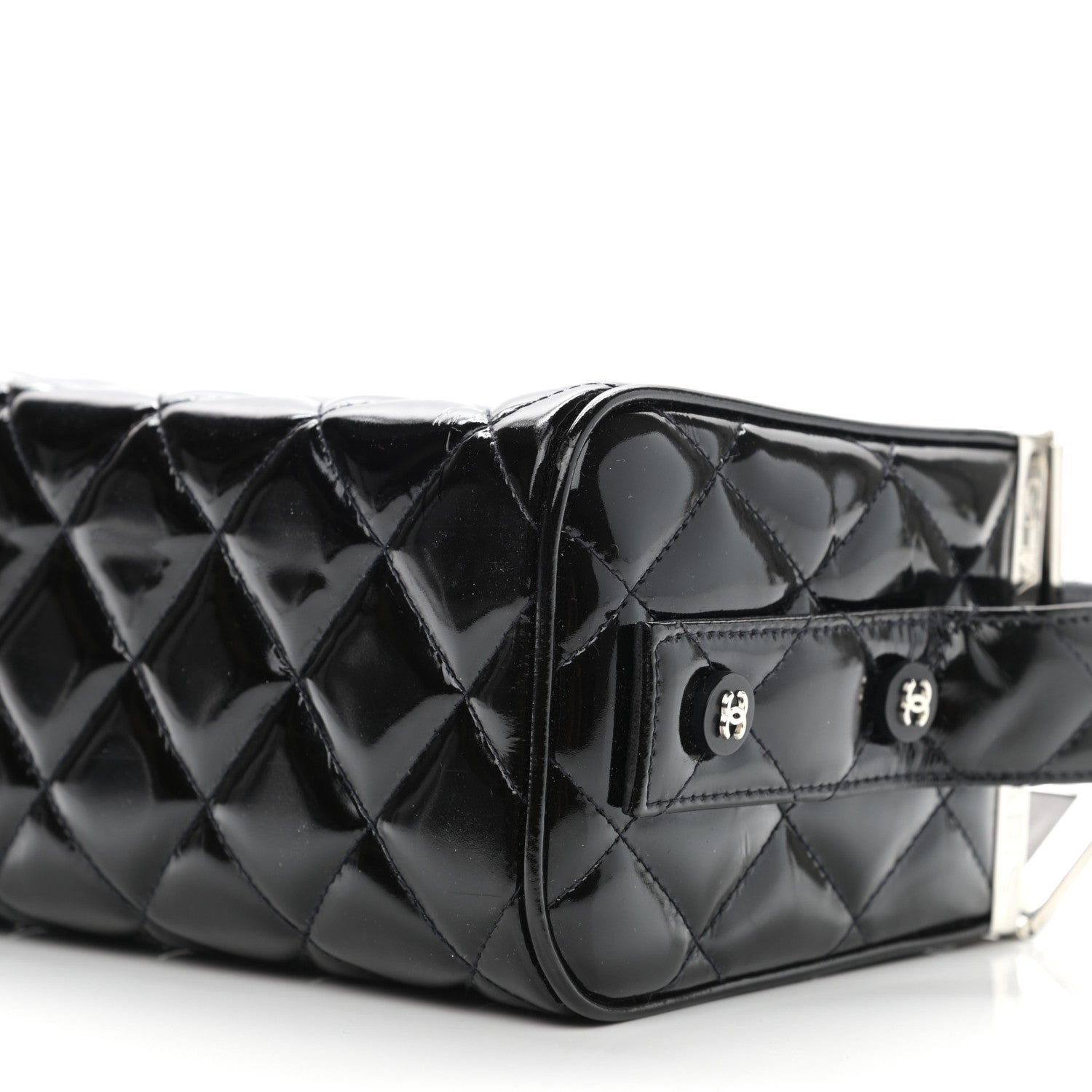 Chanel Patent Quilted Vanity Clutch Black 11 of 12