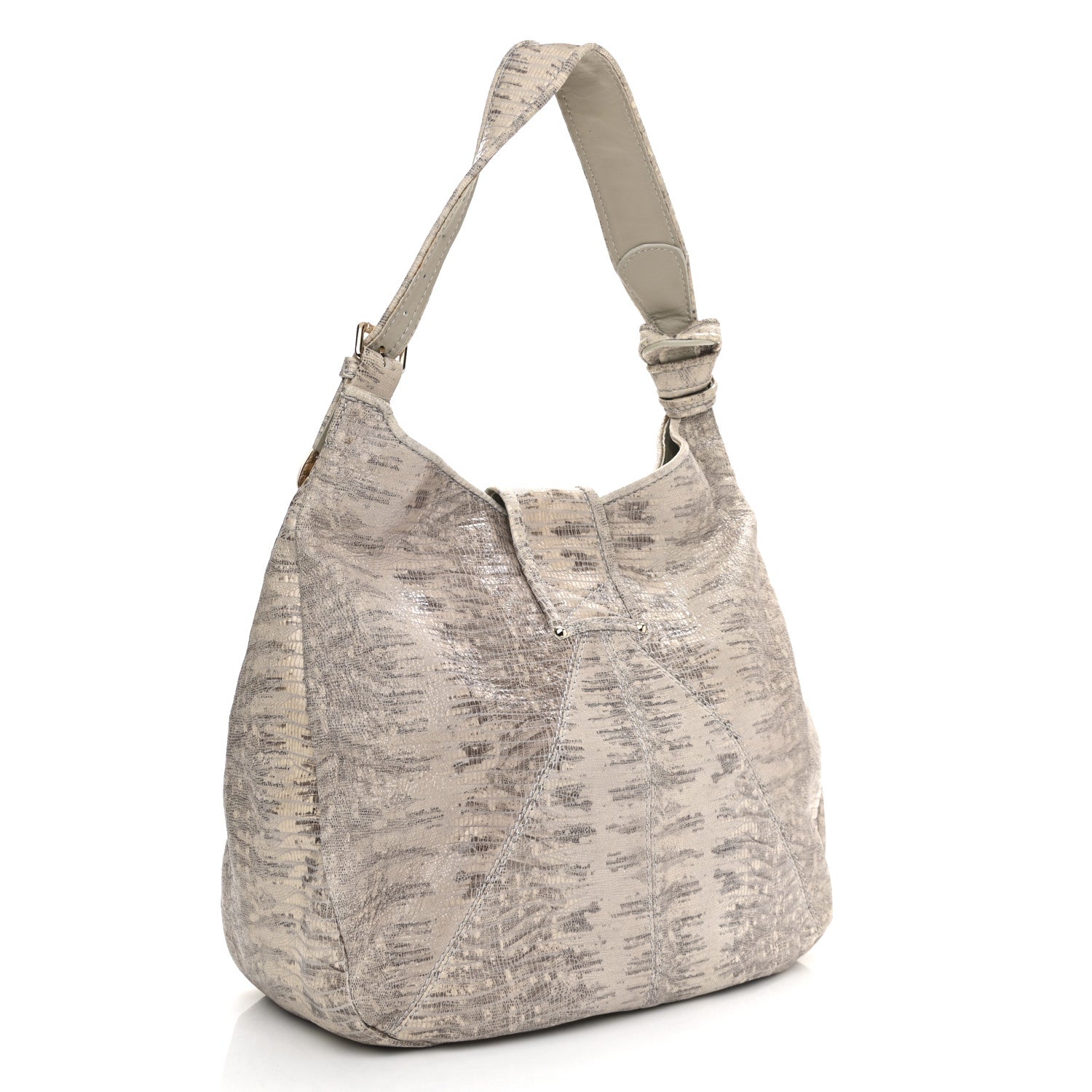 Jimmy Choo Snakeskin Embossed Calfskin Rahmyn Grey 3 of 9