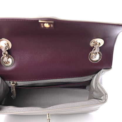 Chanel Shiny Lambskin Quilted Small Chevron Miroir Grey 4 of 4