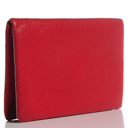 Hermes Chevre Mysore Calvi Card Case Rouge Garance 9 of 16