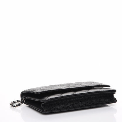 Chanel Caviar Quilted Wallet On Chain WOC Black 4 of 9
