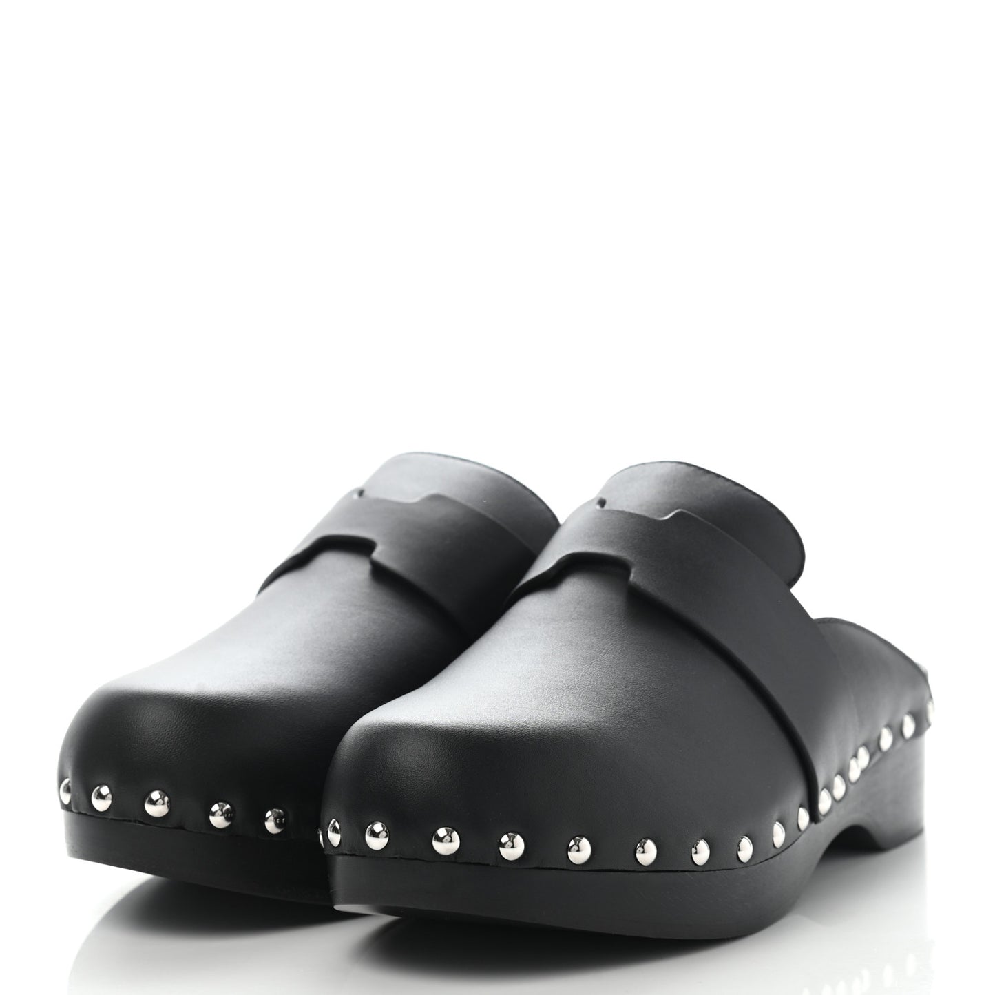 Calfskin Calya Mules 37 Black