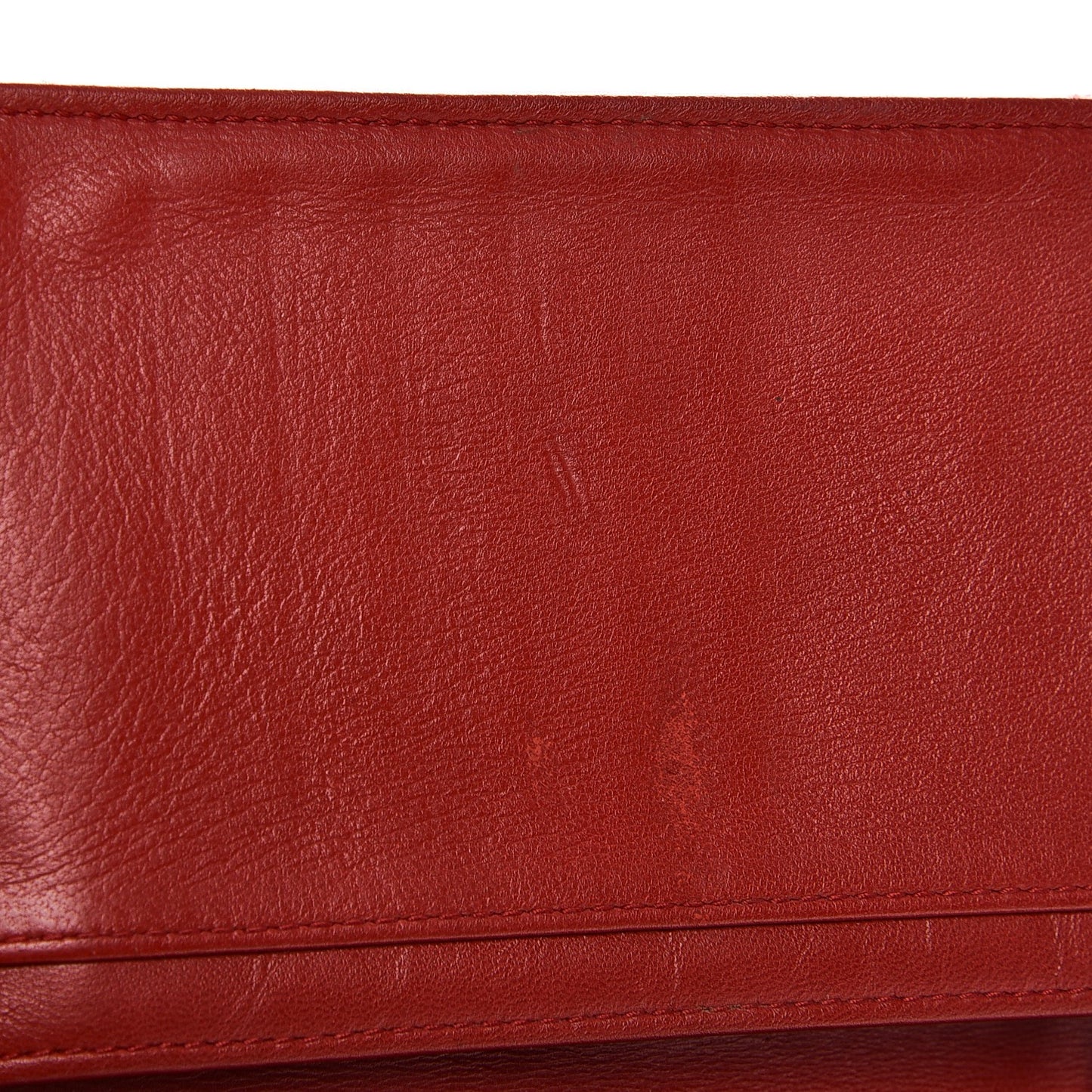 Lambskin Quilted Boy Yen Wallet Red