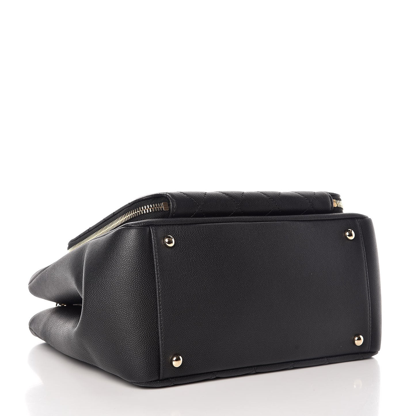Caviar Quilted Small Business Affinity Shopping Bag Black