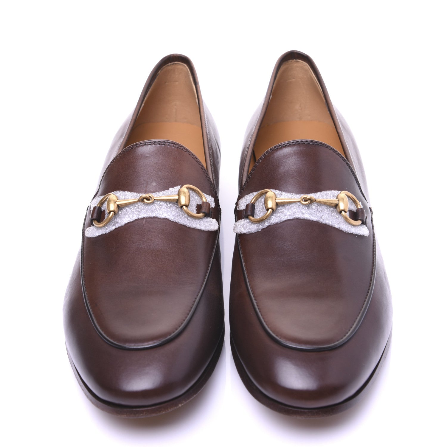 Gucci Calfskin Womens Jordaan Loafers 39.5 Fondente Brown 7 of 18