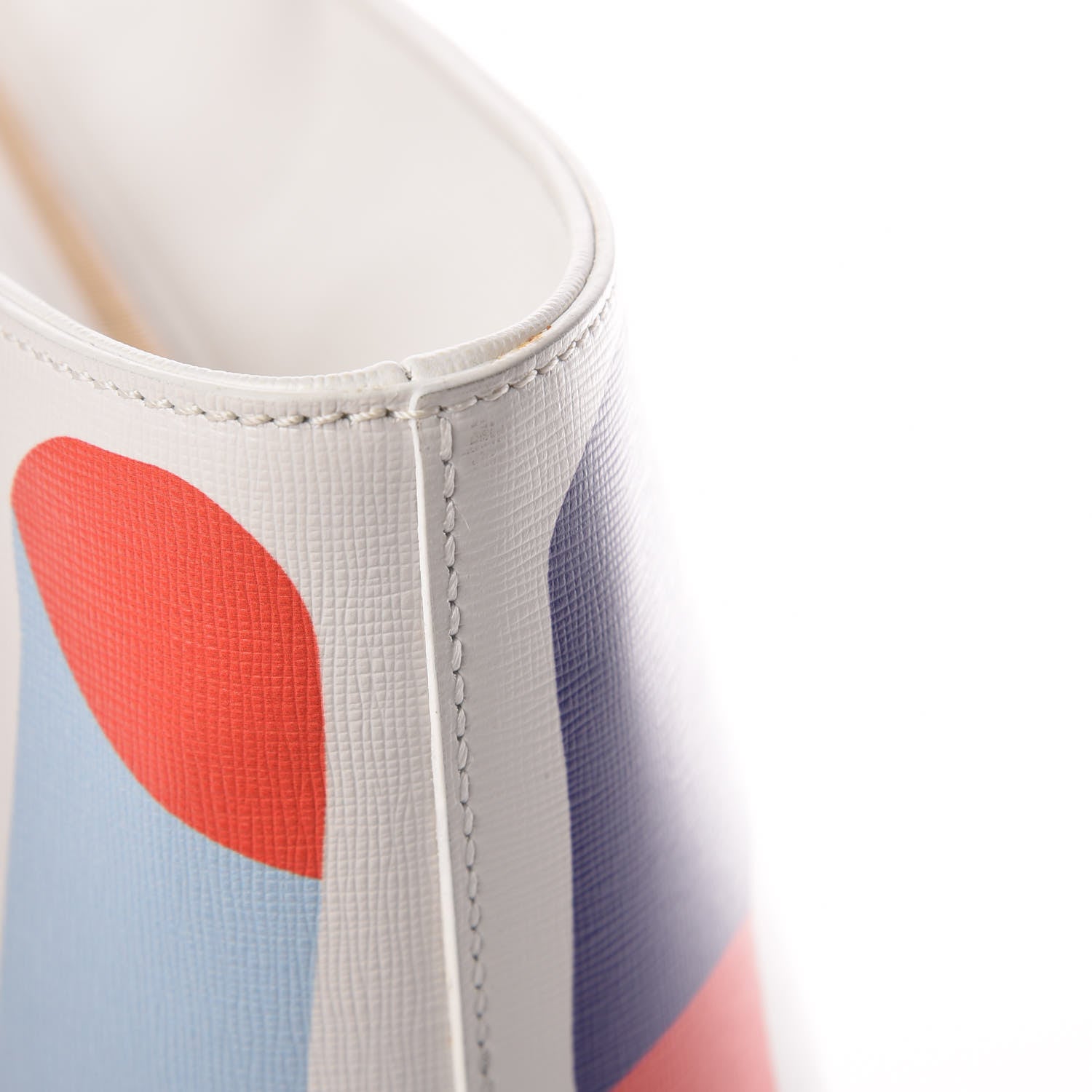 Fendi Vitello Elite Roma Print Signature Roll Tote White Multicolor 12 of 13