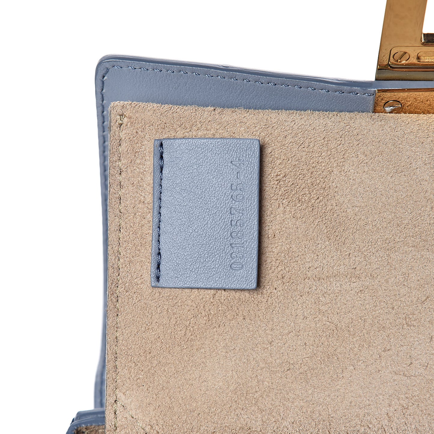 Calfskin Quilted Mini Drew Bijou Shoulder Bag Washed Blue