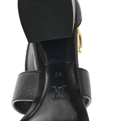 Louis Vuitton Calfskin Horizon Sandals 36 Black 6 of 8