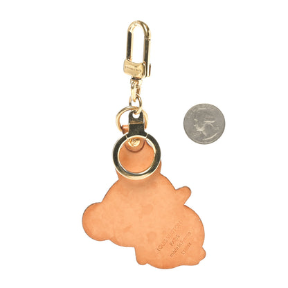 Louis Vuitton Vachetta Monogram Panda Key Ring Bag Charm 2 of 5