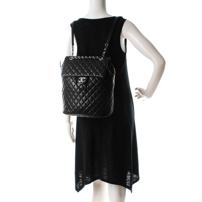 Chanel Lambskin Quilted Large Urban Spirit Backpack Black 2 of 8