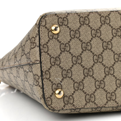 Gucci GG Supreme Monogram Small Zip Top Tote Beige Tuscany 9 of 13