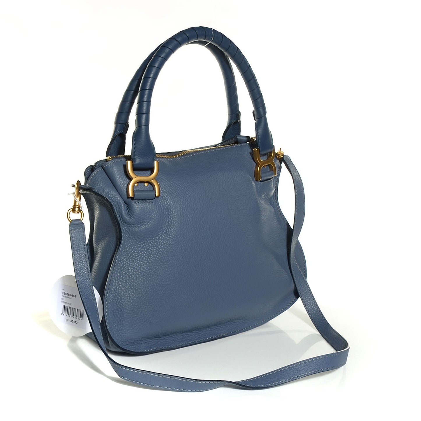 Calfskin Medium Marcie Satchel Street Blue