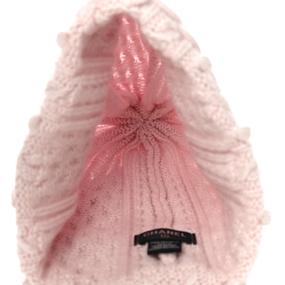 Chanel Cashmere CC Beanie Hat Light Pink 4 of 8