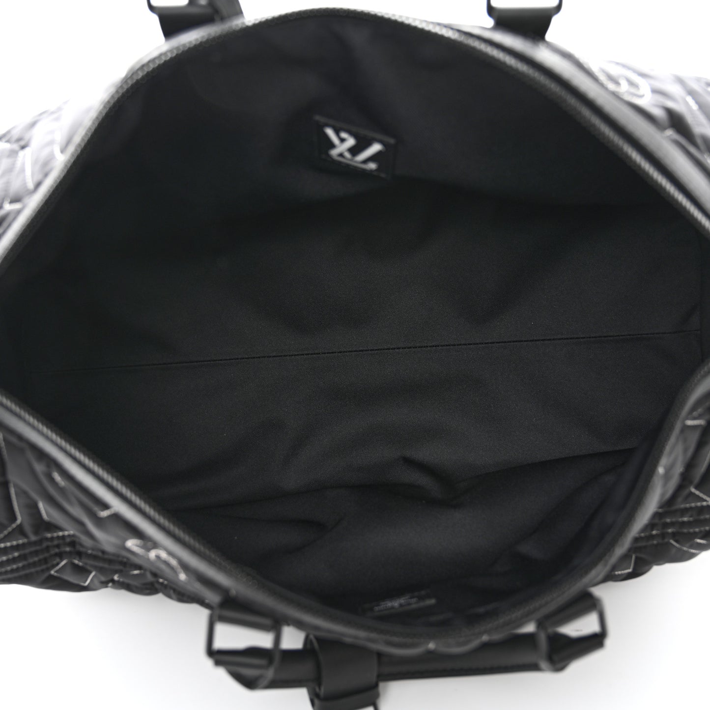 Nylon Embroidered Keepall Bandouliere 50 Black