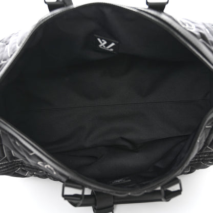 Louis Vuitton Nylon Embroidered Keepall Bandouliere 50 Black 6 of 10