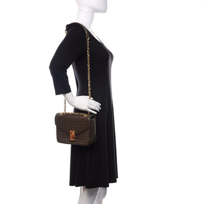 Celine Calfskin Quilted Medium C Bag Khaki 2 of 10