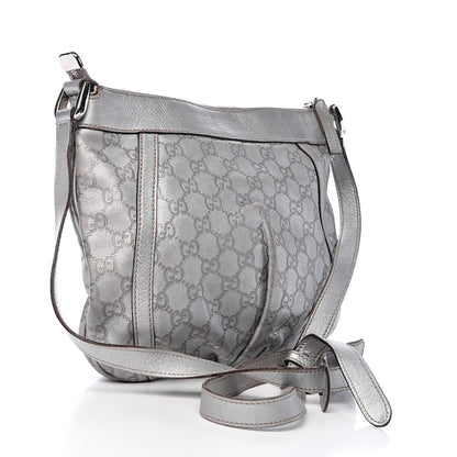Gucci Guccissima Small D Ring Messenger Silver 3 of 19