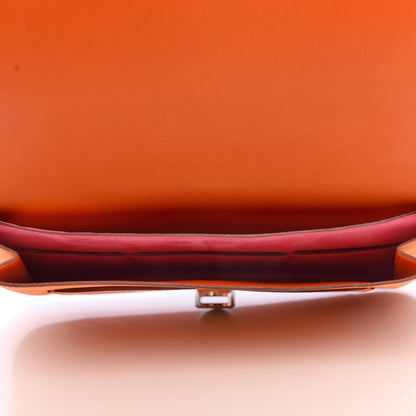 Hermes Eversoft Dogon Duo Wallet Orange Rose Shocking 6 of 12