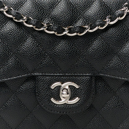 Chanel Caviar Quilted Jumbo Double Flap Black 9 of 12