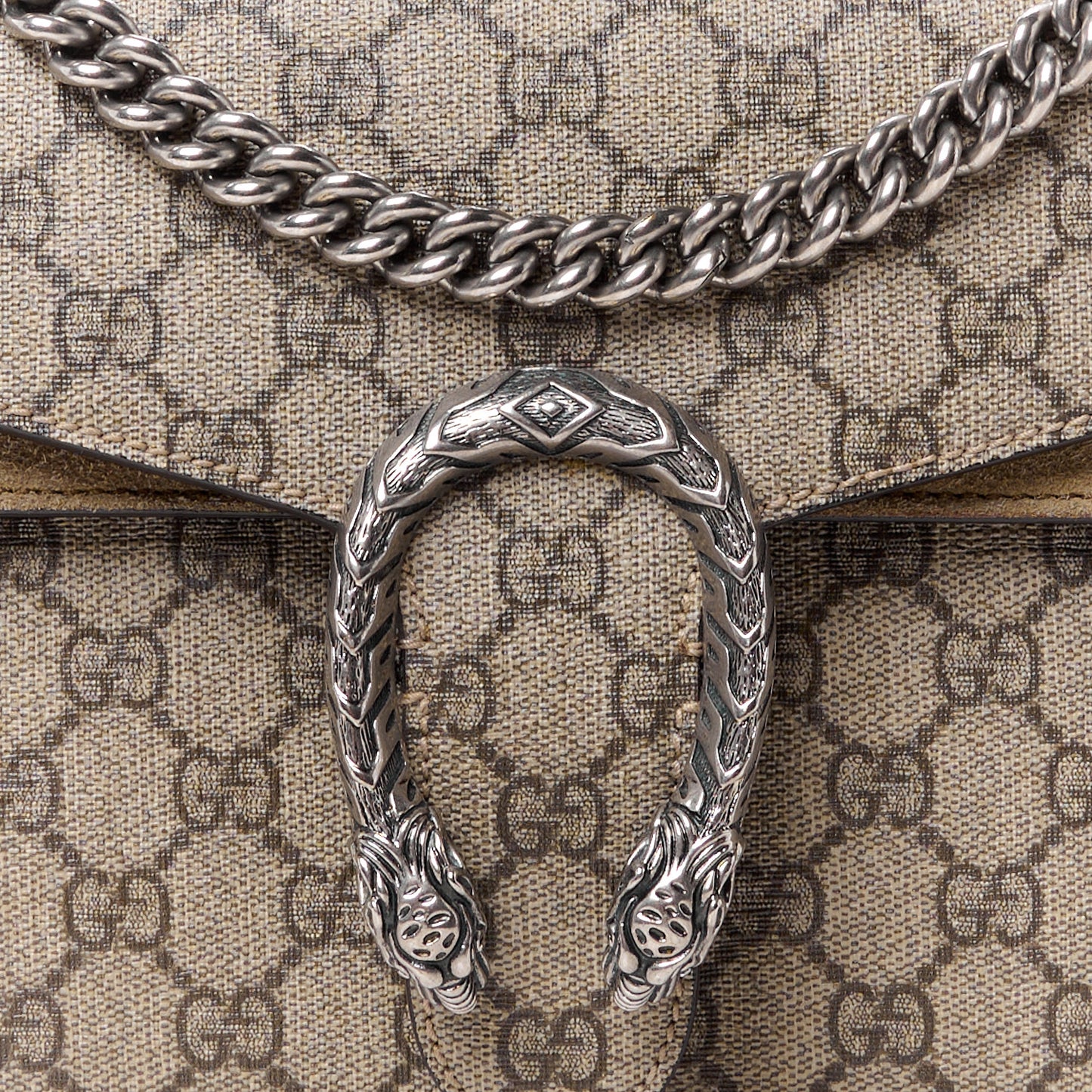 GG Supreme Monogram Small Dionysus Shoulder Bag Taupe
