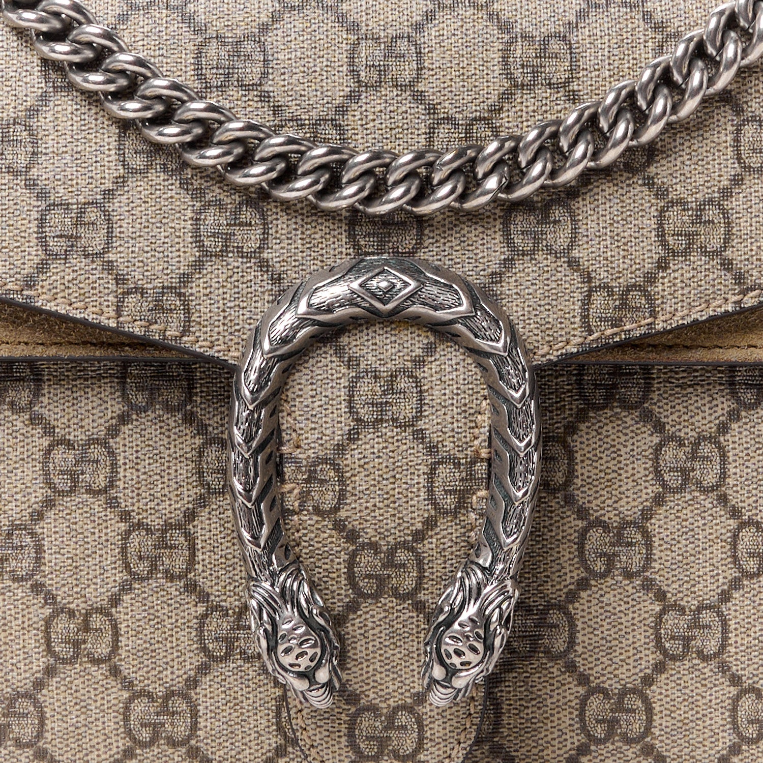 Gucci GG Supreme Monogram Small Dionysus Shoulder Bag Taupe 8 of 16