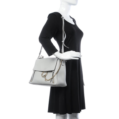 Chloe Calfskin Medium Faye Day Shoulder Bag Airy Grey 2 of 9