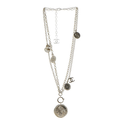 Chanel CC Coco Camellia Coin Necklace Gold 3 of 5