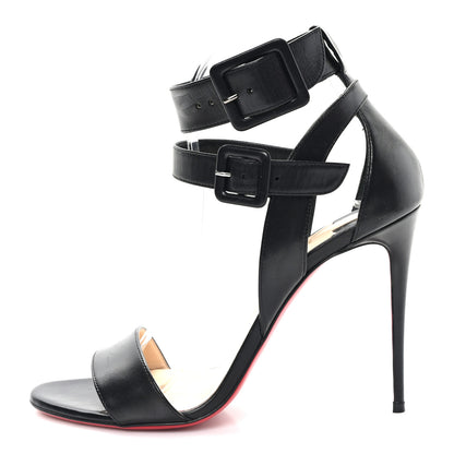 Christian Louboutin Kid Multipot 100 Sandals 39 Black 1 of 8