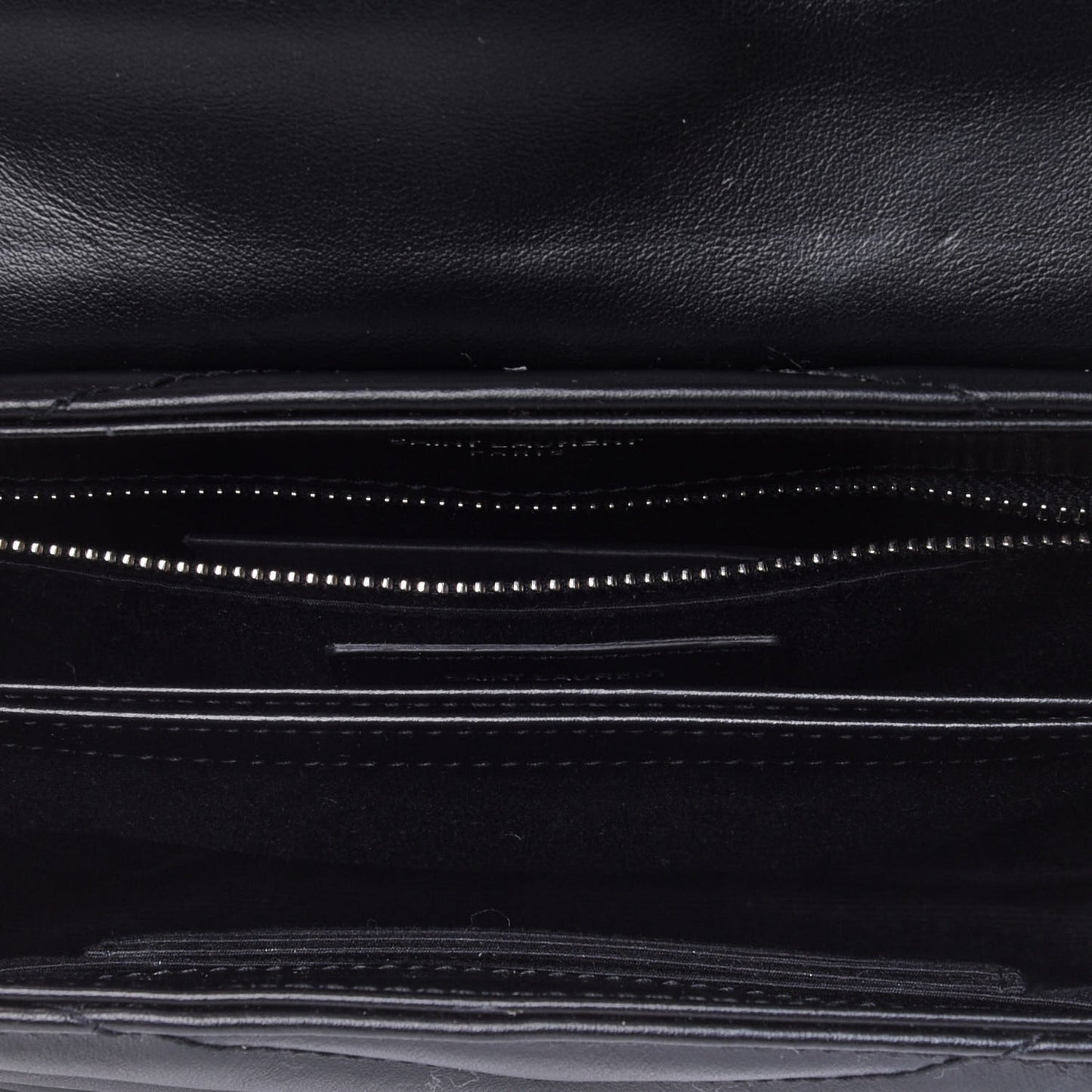 Calfskin Y Quilted Monogram Toy Loulou Crossbody Bag Black