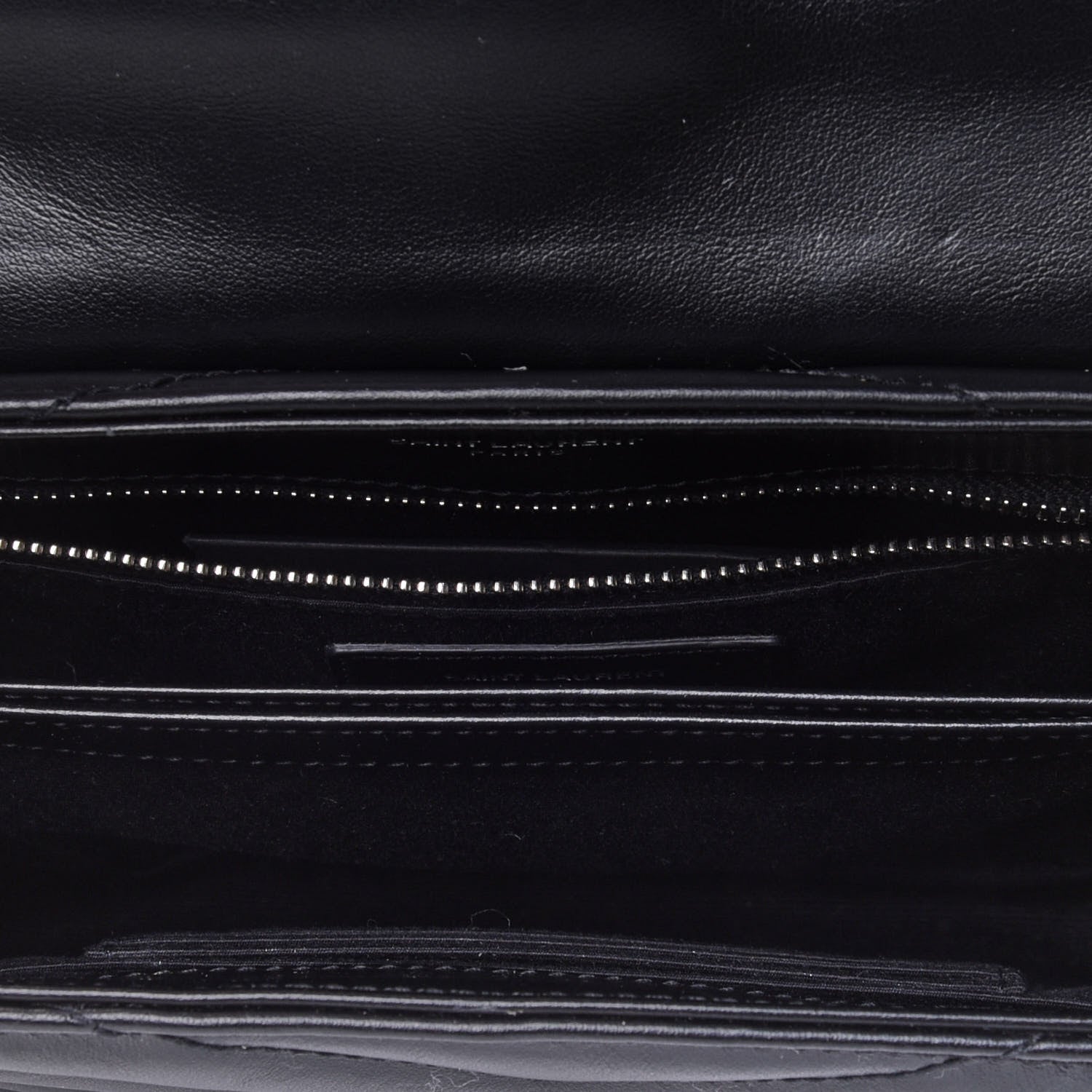 Saint Laurent Calfskin Y Quilted Monogram Toy Loulou Crossbody Bag Black 4 of 4