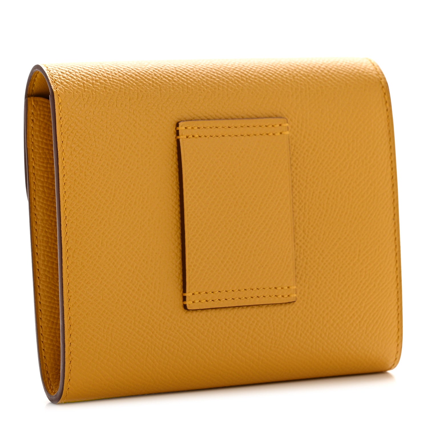Hermes Epsom Constance Compact Passant Wallet Jaune Ambre 3 of 10