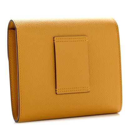 Hermes Epsom Constance Compact Passant Wallet Jaune Ambre 3 of 10