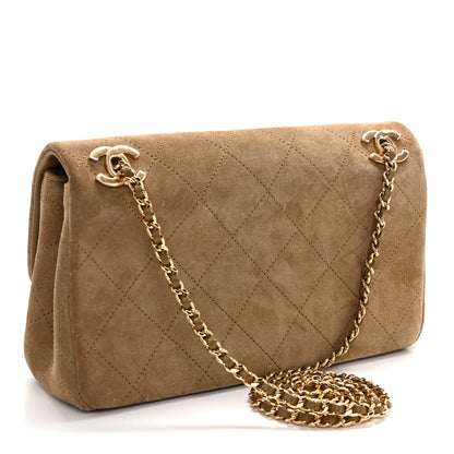 Chanel Suede Calfskin Quilted Eyes On You Flap Dark Beige 3 of 11