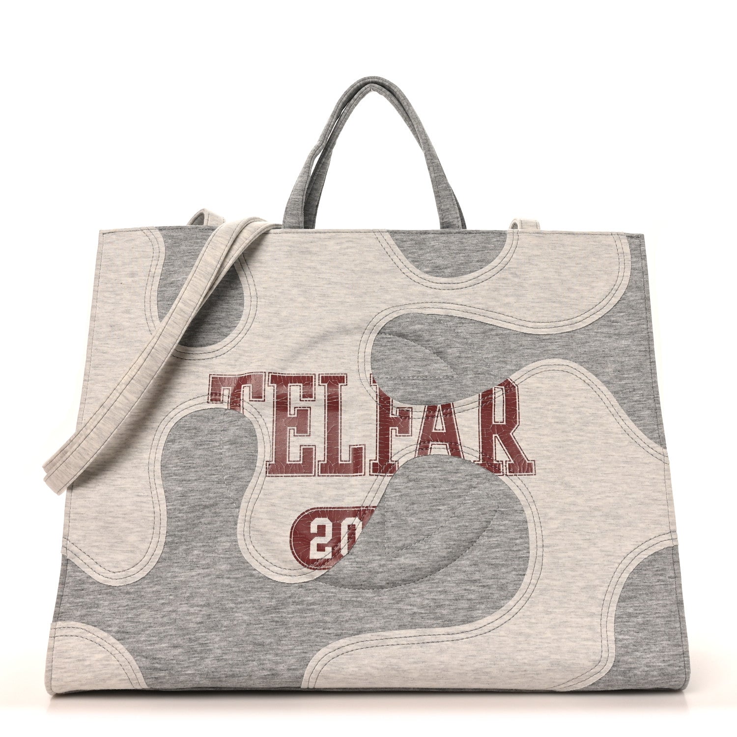 Telfar Jersey Large Camo Shopping Bag Heather Grey 1 of 9