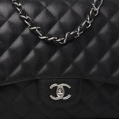 Chanel Caviar Quilted Jumbo Single Flap Black 10 of 10