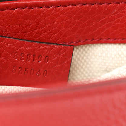 Gucci Pebbled Calfskin Small Soho Flap Crossbody Red 7 of 10