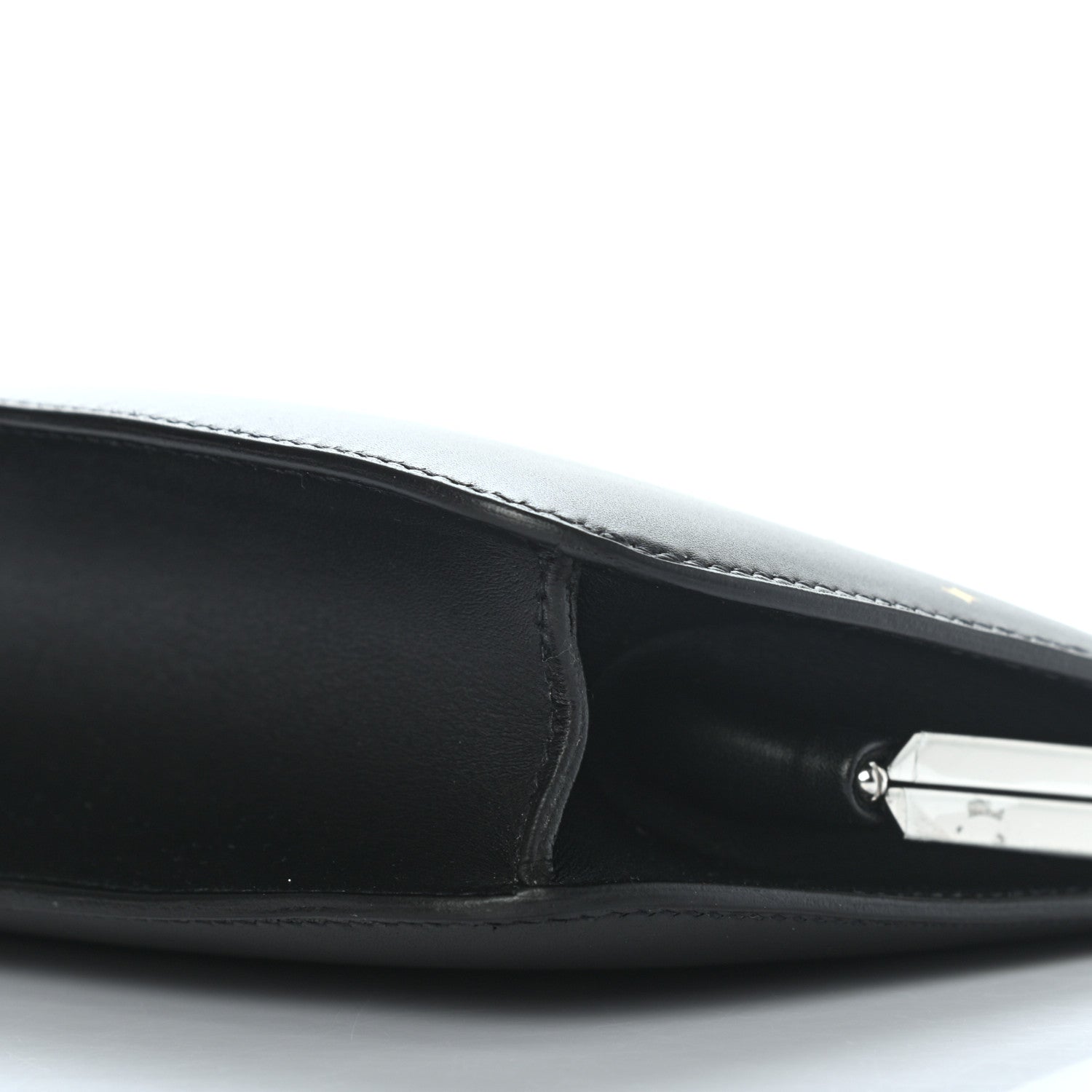 Hermes Veau Monsieur Lizard Ostrich Spaceship Sac A Malice Black Multicolor 11 of 18