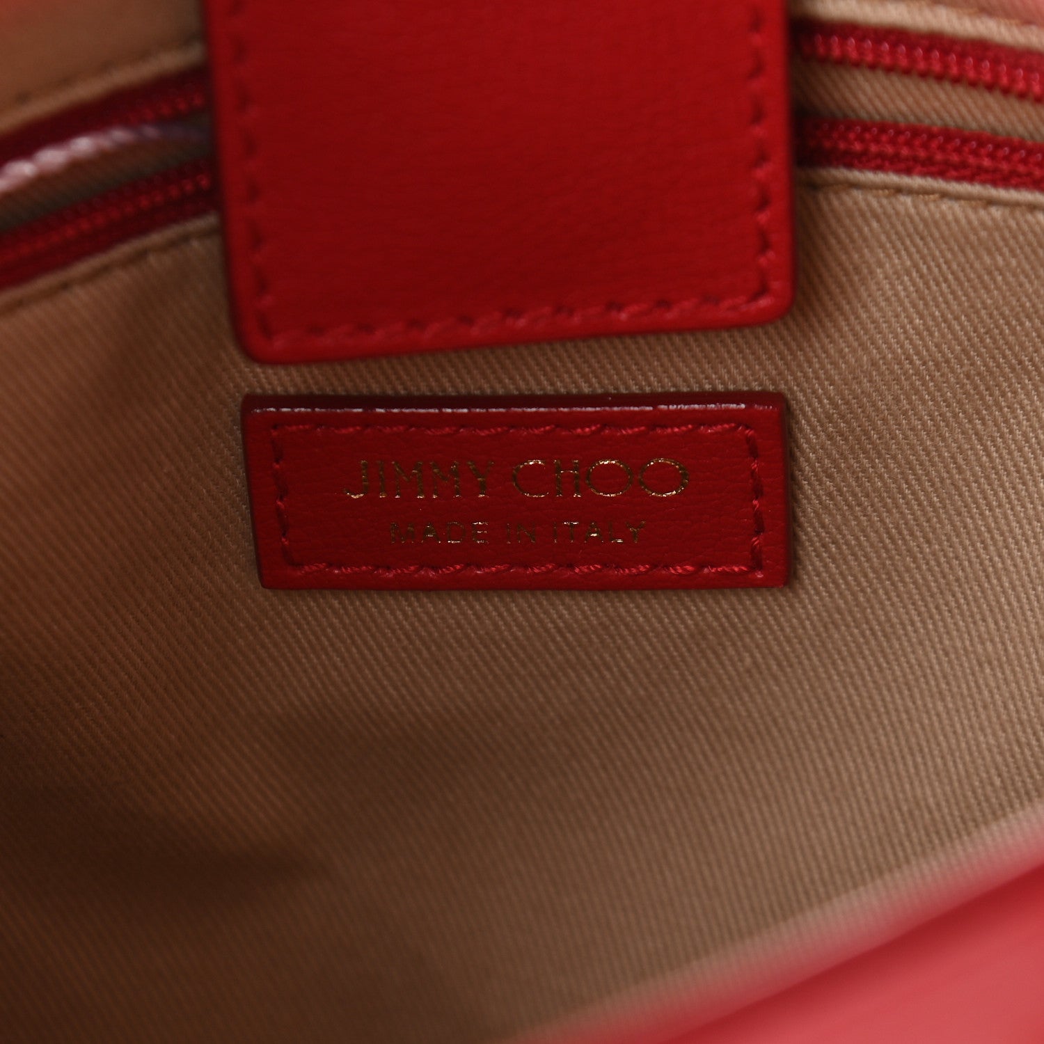Jimmy Choo Grainy Calfskin JC Tote Royal Red 6 of 8