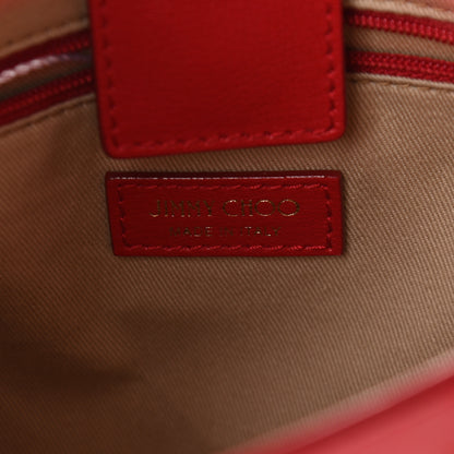 Jimmy Choo Grainy Calfskin JC Tote Royal Red 6 of 8