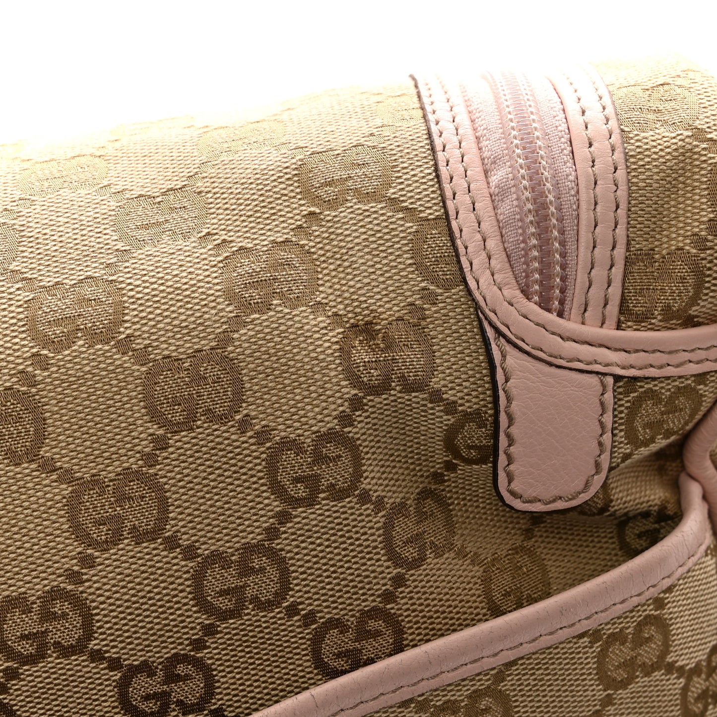 Monogram Web Diaper Bag Pink