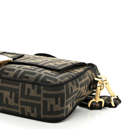 Fendi Fabric Jacquard FF 1974 Medium Baguette Tobacco Moro Black 10 of 10