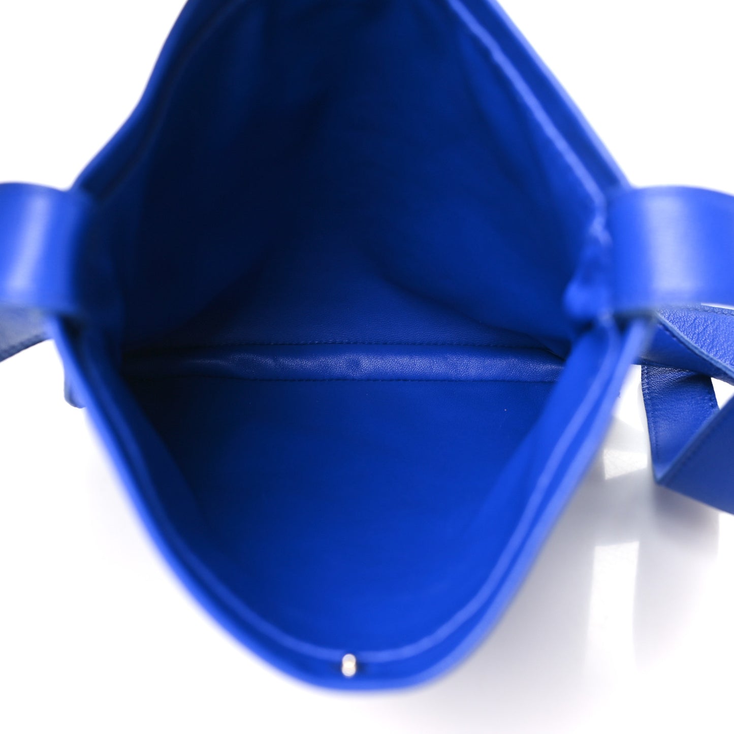 Lambskin Clou De Selle Pouch Bleu Electrique