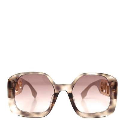 Fendi Acetate O'Lock Square Sunglasses FE40048U Havana Beige 2 of 7