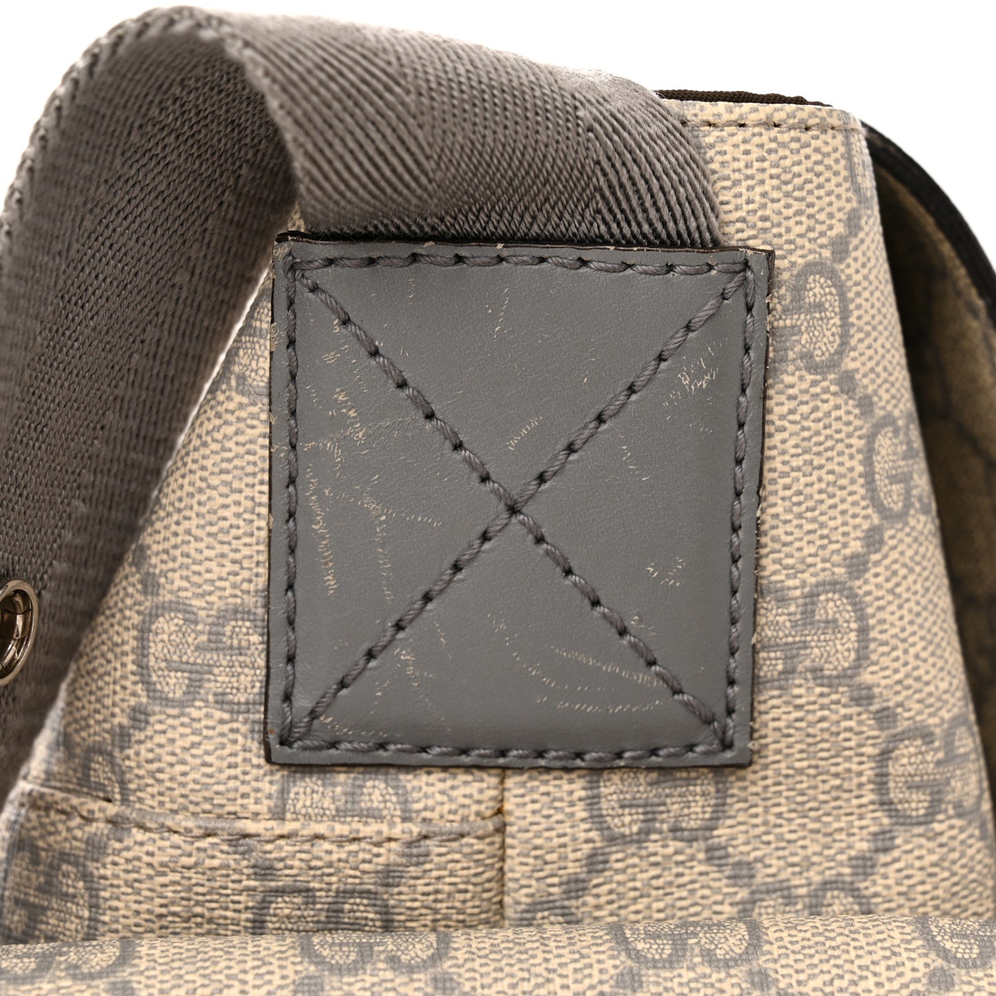 GG Plus Monogram Messenger Diaper Bag Ecru Grigio