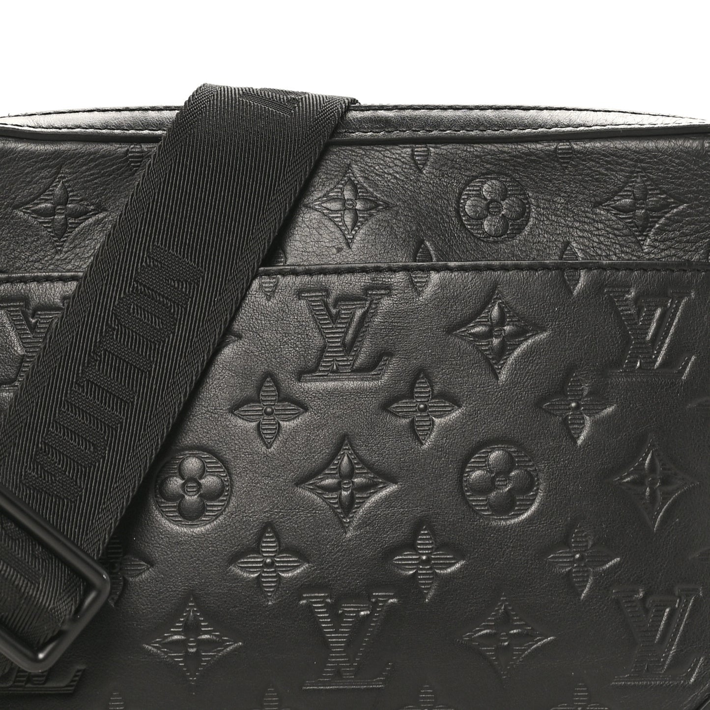 Calfskin Monogram Shadow Duo Messenger Black