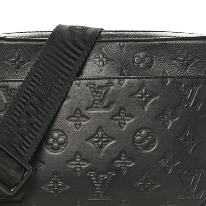 Louis Vuitton Calfskin Monogram Shadow Duo Messenger Black 7 of 9