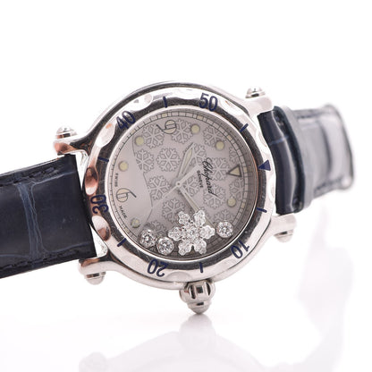 Chopard Stainless Steel Alligator Diamond 38mm Happy Sport Snowflake Quartz Watch 4 of 7