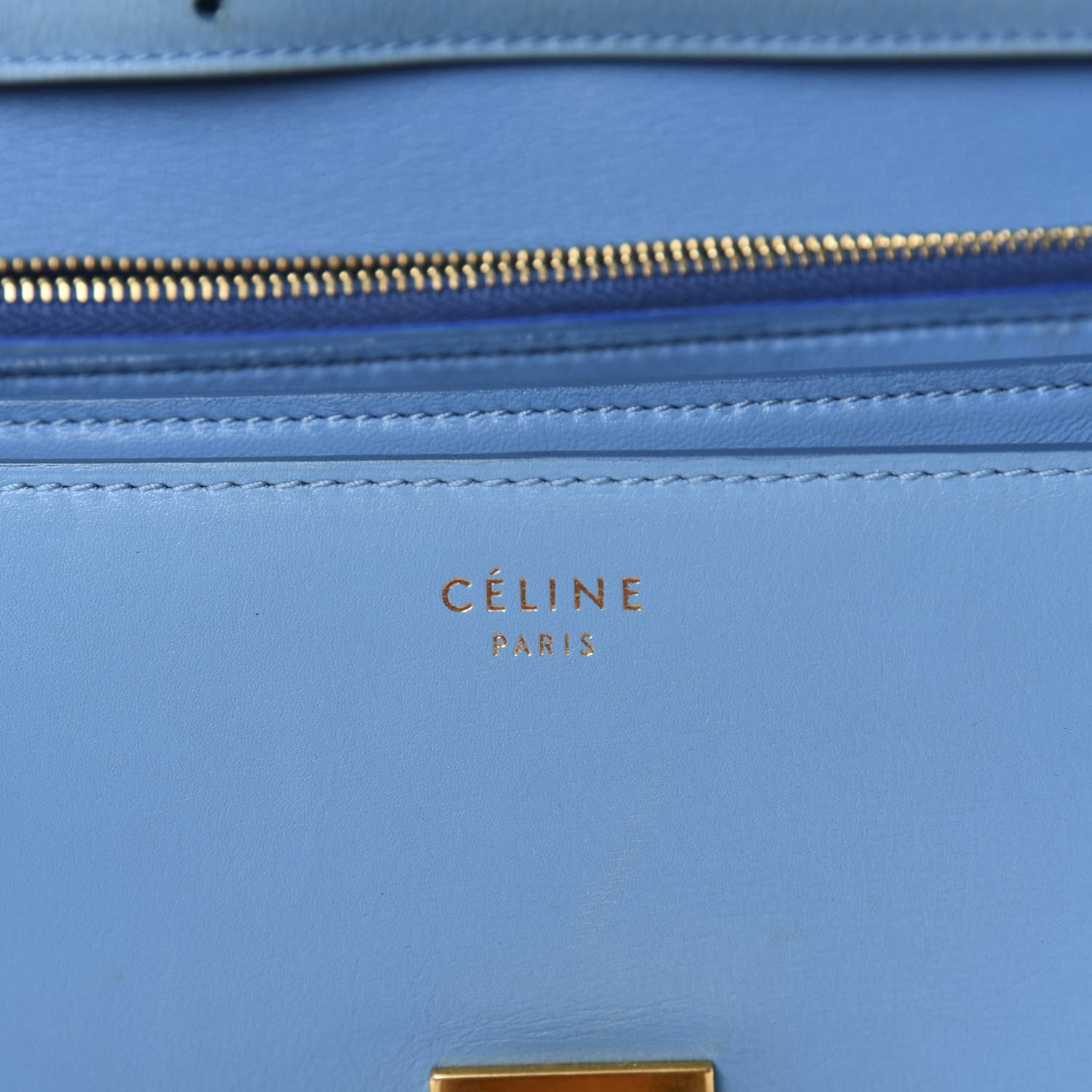 Celine Box Calfskin Medium Classic Box Flap Bag Blue 7 of 13